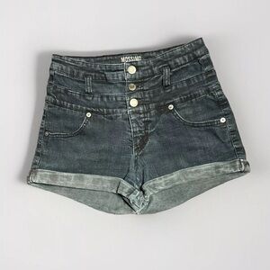 Y2K Mossimo High-Waisted Black Denim Shorts size 6 / 28